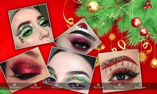 अगर क्रिसमस पर करना चाहते हैं कुछ डिफरेंट ट्राई तो, क्रिसमस थीम आई मेकअप है बेस्ट अगर क्रिसमस पर करना चाहते हैं कुछ डिफरेंट ट्राई तो, क्रिसमस थीम आई मेकअप है बेस्ट