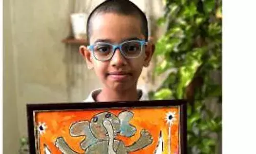 7 वर्षीय आदी ने जीता ‘गणेशा ड्राइंग कप’