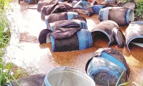 जिले में अवैध शराब अड्डे पर कार्रवाई