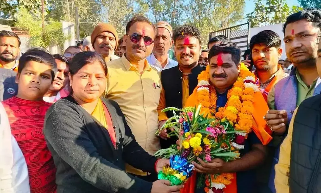 नवनिर्वाचित विधायक राजेश वर्मा का जगह-जगह हुआ स्वागत