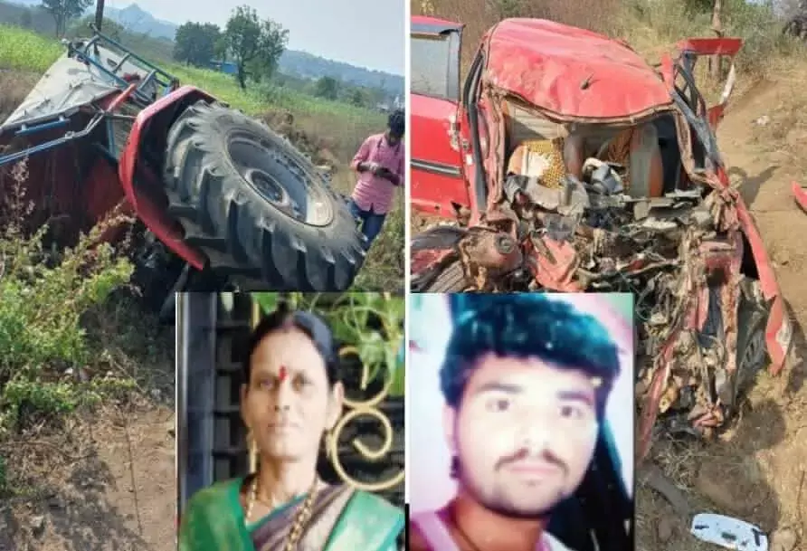 तेज रफ्तार कार ओर गन्ना लदी ट्रैक्टर-ट्राली की  भिंडत में 2 की मौत, 3 गंभीर