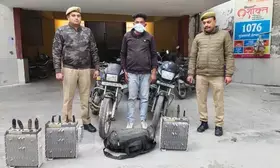 टावर से आरआरयू मशीन की चोरी करने वाला गिरफ्तार, 3 आरआरयू बरामद