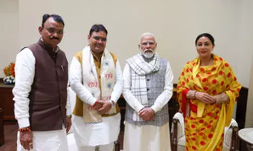 राजस्थान के मुख्यमंत्री भजनलाल ने दोनों उपमुख्यमंत्रियों के साथ पीएम मोदी और अमित शाह से की मुलाकात