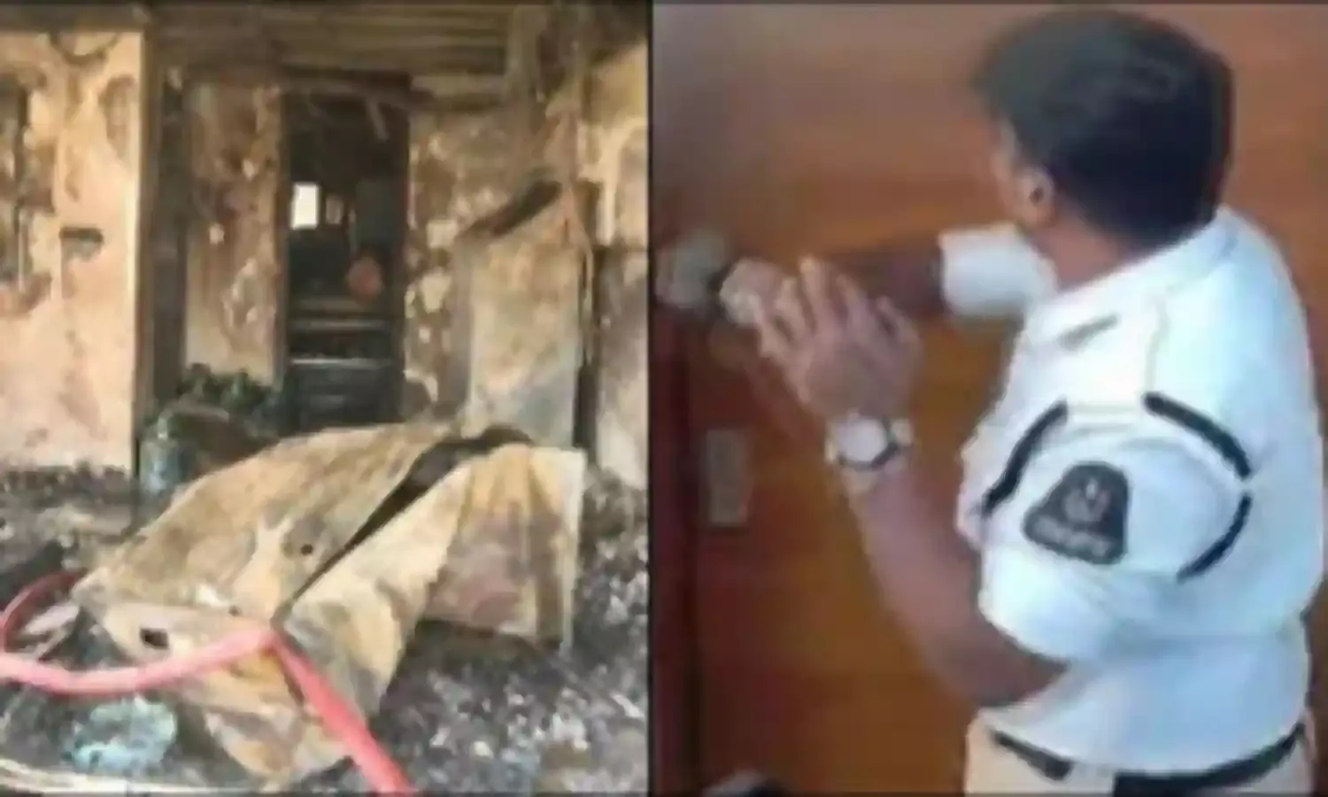 हैदराबाद पुलिस ने परिवार को आग से बचाया
