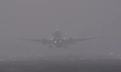 घने कोहरे के कारण उड़ानें बाधित घने कोहरे के कारण उड़ानें बाधित