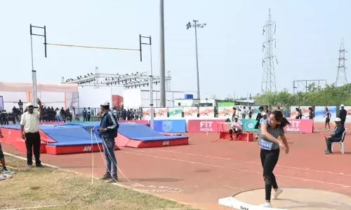 राष्ट्रीय खेल स्पर्धा में खिलाड़ी दिखा रहे दम-खम