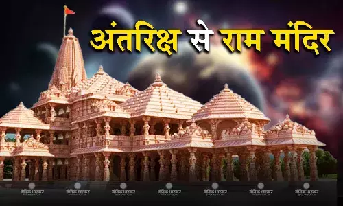 इसरो ने अपने स्वदेशी उपग्रहों की मदद से अंतरिक्ष से राम मंदिर की तस्वीरें खींची इसरो ने अपने स्वदेशी उपग्रहों की मदद से अंतरिक्ष से राम मंदिर की तस्वीरें खींची