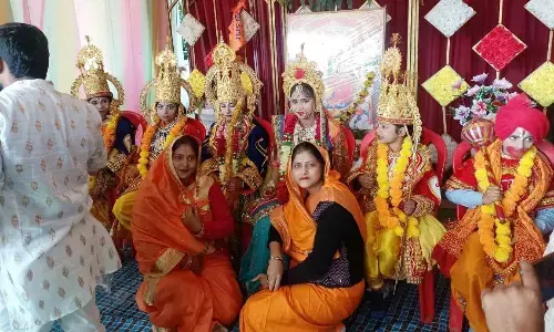 अजयगढ में भगवान श्रीराम की भव्य शोभा यात्रा निकाली गई अजयगढ में भगवान श्रीराम की भव्य शोभा यात्रा निकाली गई