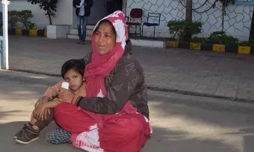 तीन महीने बिना वेतन कराया काम, महिला ने बच्चे के साथ निगम के सामने दिया धरना तीन महीने बिना वेतन कराया काम, महिला ने बच्चे के साथ निगम के सामने दिया धरना