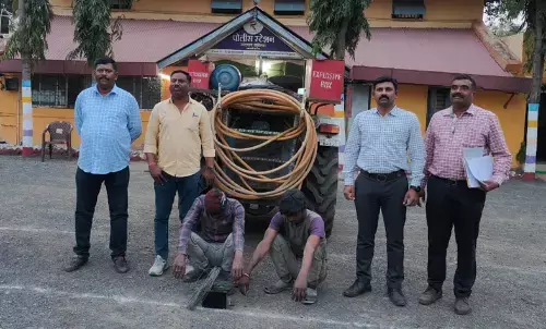 कुएं की खुदाई के लिए खेत में बिना अनुमति ब्लास्टिंग, दो आरोपी पुलिस गिरफ्त में