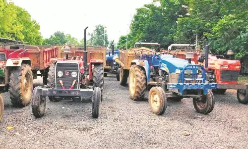 रेत तस्करी करते 6 वाहन जब्त, 9 नामजद- 23 लाख 23 हजार रुपए का माल बरामद