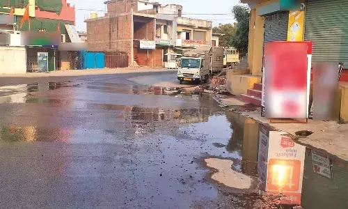 वेणा जलाशय का लाखों लीटर पानी हो रहा बर्बाद, तीन माह से वाड़ी में फूटी है पानी की पाइपलाइन