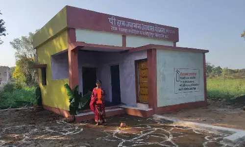 बैगा परिवार के लिए तीस दिन में बनाया पक्का आवास बैगा परिवार के लिए तीस दिन में बनाया पक्का आवास