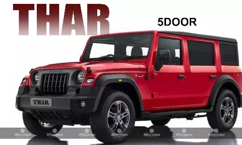 Mahindra Thar 5-door कच्ची सड़क पर फंसी, टेस्टिंग के दौरान हुई स्पॉट