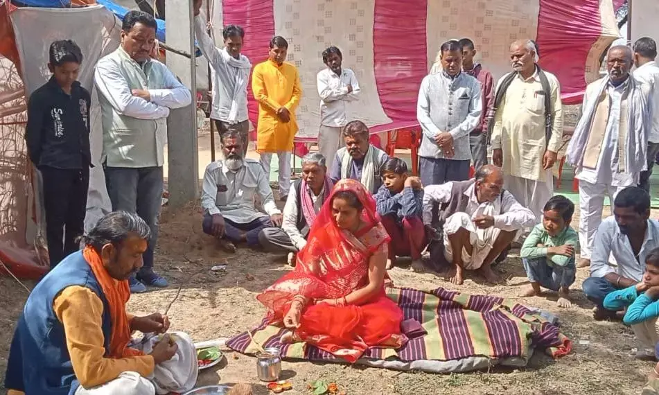 नारायणपुरा में सामुदायिक भवन का जपं अध्यक्ष ने किया भूमि पूजन