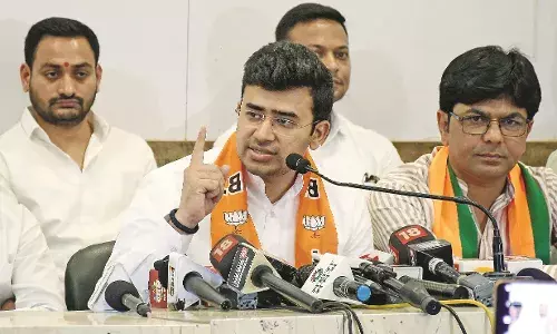 कांग्रेस की नीतियों की भाजयुमो अध्यक्ष सूर्या ने की आलोचना, कहा- डीएनए में ही विभाजन है