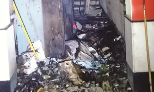 मोतीबाग रेलवे म्यूजियम में भीषण आग, लाखों रुपए की हेरिटेज सामग्री खाक