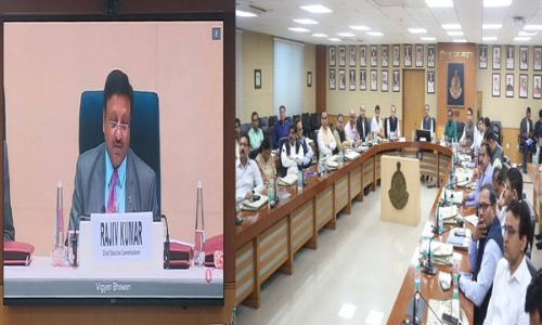 प्रलोभन, दबाव और धमकी से मुक्त लोकसभा चुनाव संपन्न कराएं मुख्य निर्वाचन आयुक्त भारत निर्वाचन आयोग : राजीव कुमार