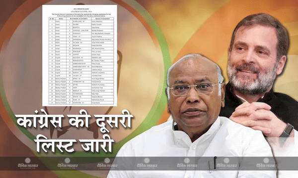 कांग्रेस की दूसरी लिस्ट जारी, 43 उम्मीदवारों के नाम शामिल, नकुलनाथ को मिला टिकट, 13 ओबीसी प्रत्याशियों के नाम शामिल