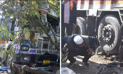 ट्रक के बोनट से गिरे मैकेनिक की अस्पताल में इलाज के दौरान हुई मौत