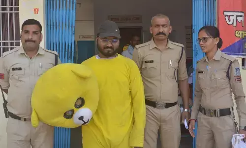 व्यस्त चौराहे में डांस की रील बनाने पर टेडी मैन गिरफ्तार