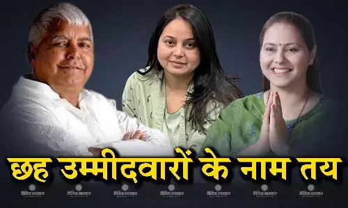 आरजेडी ने 6 और लोकसभा सीटों पर तय किए उम्मीदवार, लालू ने बेटी मीसा और रोहिणी के नाम पर लगाई मुहर