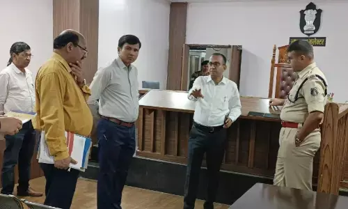 अभ्यर्थियों के प्रवेश, नामांकन व्यवस्था हेतु कलेक्टर व एसपी ने लिया जायजा