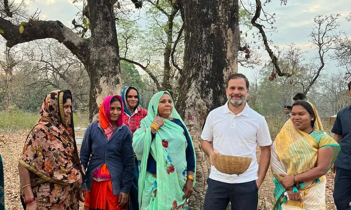 महुआ बीन रहीं महिलाओं के पास पहुंचे, जमीन से उठाकर चखा, बोले-नॉट बैड