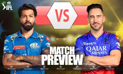 वानखेड़े के मैदान पर मुंबई और बेंगलुरु की टक्कर, जानिए दोनों टीमों की पॉसिबल प्लेइंग-11 वानखेड़े के मैदान पर मुंबई और बेंगलुरु की टक्कर, जानिए दोनों टीमों की पॉसिबल प्लेइंग-11