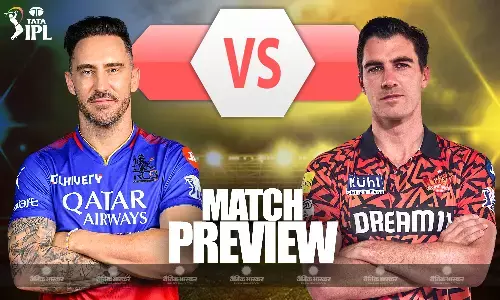 चिन्नास्वामी के मैदान पर बेंगलुरु के सामने हैदराबाद की चुनौती, जानिए दोनों टीमों की पॉसिबल प्लेइंग-11 चिन्नास्वामी के मैदान पर बेंगलुरु के सामने हैदराबाद की चुनौती, जानिए दोनों टीमों की पॉसिबल प्लेइंग-11