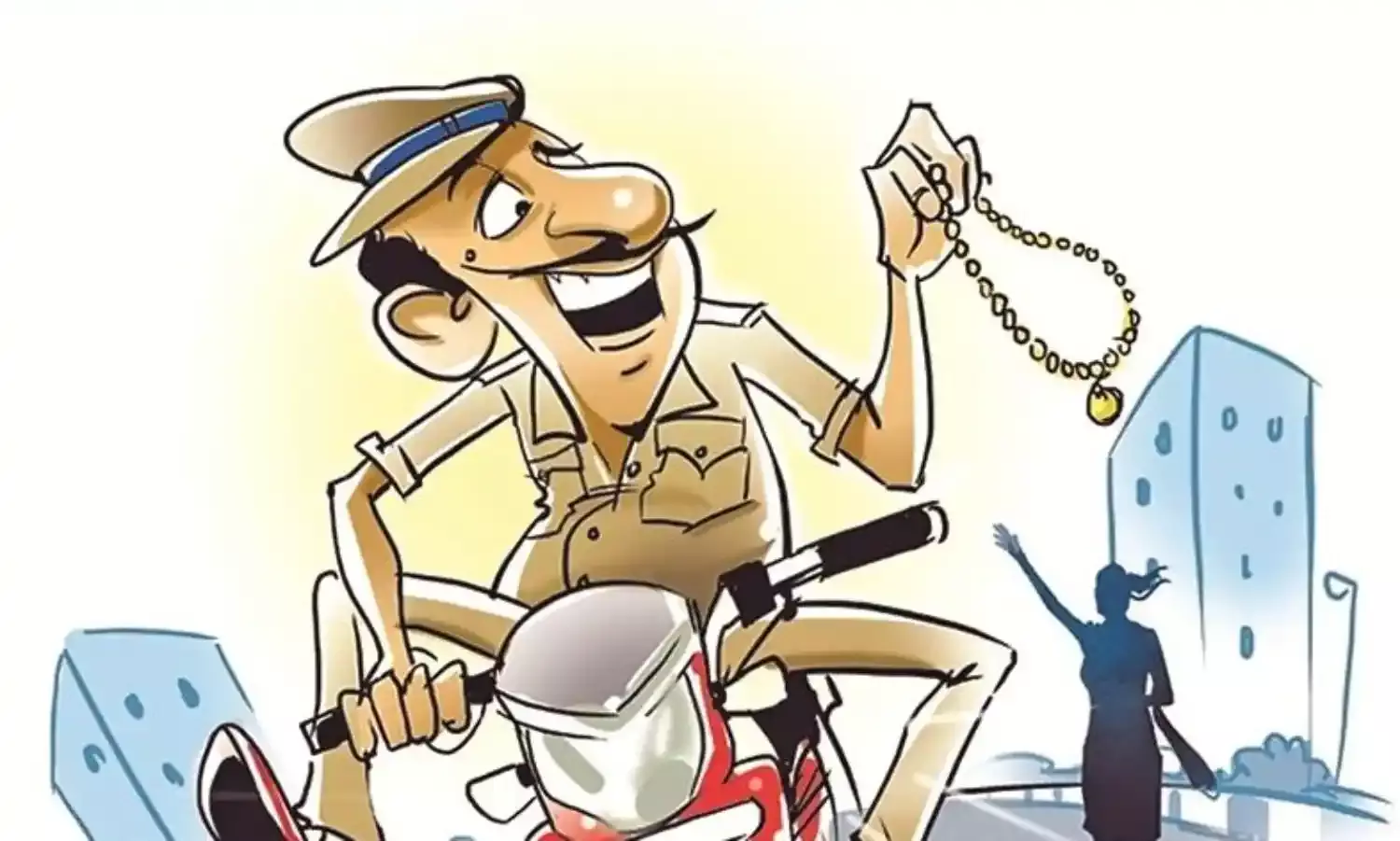 दो पुलिसकर्मी खुद कर रहे थे चेन स्नैचिंग, पूछताछ के लिए बुलाने पर हुए गायब
