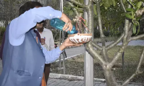 पत्रकारिता विश्वविद्यालय में हिन्दी परिवार ने लगाए सकोरे एवं नि: शुल्क प्याऊ,कुलपति प्रो. डॉ. के. जी.सुरेश ने की प्रशंसा पत्रकारिता विश्वविद्यालय में हिन्दी परिवार ने लगाए सकोरे एवं नि: शुल्क प्याऊ,कुलपति प्रो. डॉ. के. जी.सुरेश ने की प्रशंसा