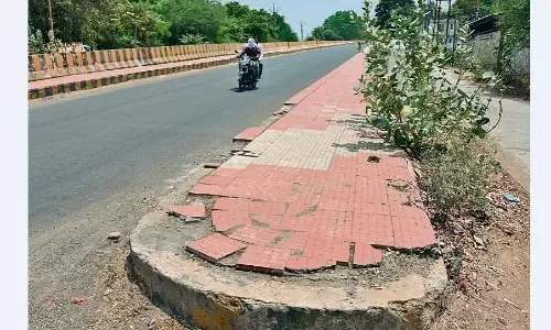 3 साल में ही बदहाल हो गया करोड़ों से बना रेल ओवर ब्रिज, उखड़ गए टाइल्स 3 साल में ही बदहाल हो गया करोड़ों से बना रेल ओवर ब्रिज, उखड़ गए टाइल्स