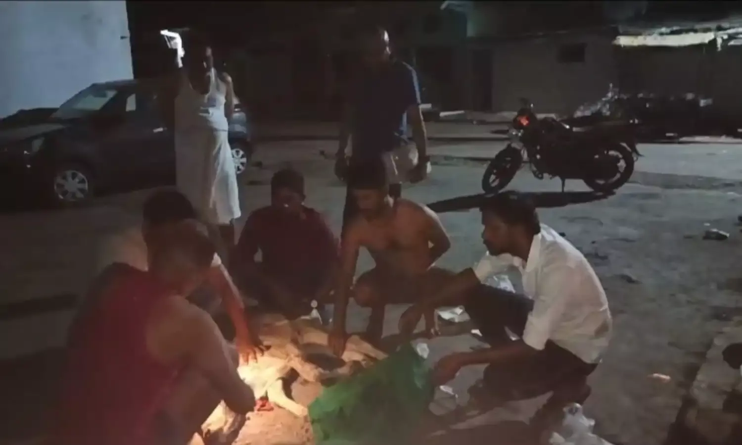 समाजसेवी गौसेवक ने दर्द से तडपते बीमार गौवंश की रात में पहुुंचकर की सेवा