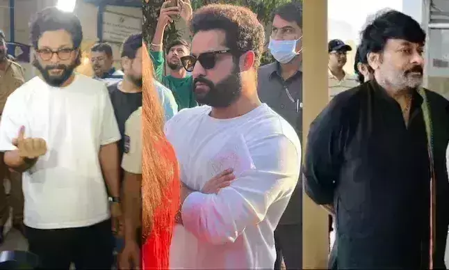लोकसभा चुनाव के चौथे चरण में टॉलीवुड सितारों ने लिया बढ़ चढ़ कर हिस्सा, अल्लू अर्जुन से लेकर चिरंजीवी तक इन सितारों ने की वोटिंग लोकसभा चुनाव के चौथे चरण में टॉलीवुड सितारों ने लिया बढ़ चढ़ कर हिस्सा, अल्लू अर्जुन से लेकर चिरंजीवी तक इन सितारों ने की वोटिंग