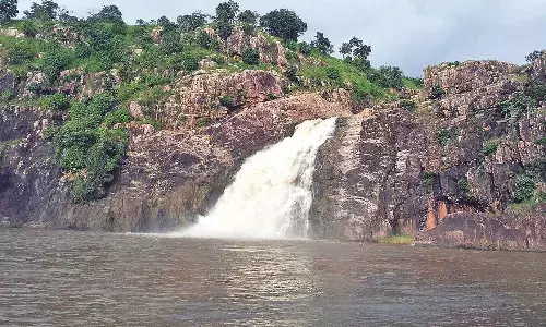 प्रशासनिक अनदेखी के चलते विकास की बाट जोह रहा है हाजराफॉल पर्यटन स्थल प्रशासनिक अनदेखी के चलते विकास की बाट जोह रहा है हाजराफॉल पर्यटन स्थल