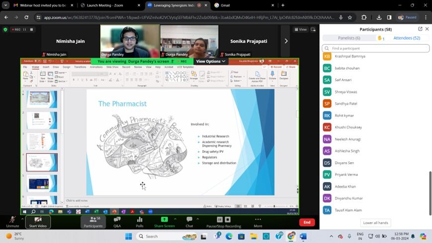 रबीन्द्रनाथ टैगोर विश्वविद्यालय के इंस्टीट्यूट ऑफ फार्मेसी विभाग द्वारा आयोजित अंतर्राष्ट्रीय वेबीनार का आयोजन संपन्न हुआ