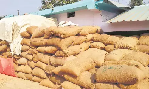 गोदाम में पड़े खरीफ के धान को छोड़ रबी के धान की खरीदी हो गई आरंभ गोदाम में पड़े खरीफ के धान को छोड़ रबी के धान की खरीदी हो गई आरंभ