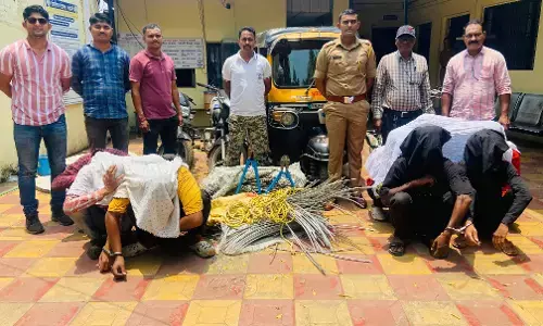 चंद्रपुर में एल्युमिनियम का तार चुराने वाले गिरोह को पकड़कर पुलिस ने माल किया बरामद