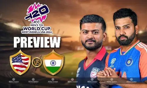 न्यूयॉर्क के मैदान पर मेजबान यूएसए से भिड़ेगी भारतीय टीम, जानिए दोनों टीमों की पॉसिबल प्लेइंग-11 न्यूयॉर्क के मैदान पर मेजबान यूएसए से भिड़ेगी भारतीय टीम, जानिए दोनों टीमों की पॉसिबल प्लेइंग-11