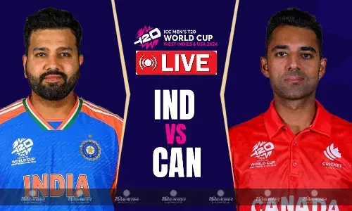 मैदान गिला होने की वजह से भारत-कनाडा मुकाबला हुआ रद्द, बिना कोई मैच हारे सुपर-8 में पहुंची भारतीय टीम मैदान गिला होने की वजह से भारत-कनाडा मुकाबला हुआ रद्द, बिना कोई मैच हारे सुपर-8 में पहुंची भारतीय टीम