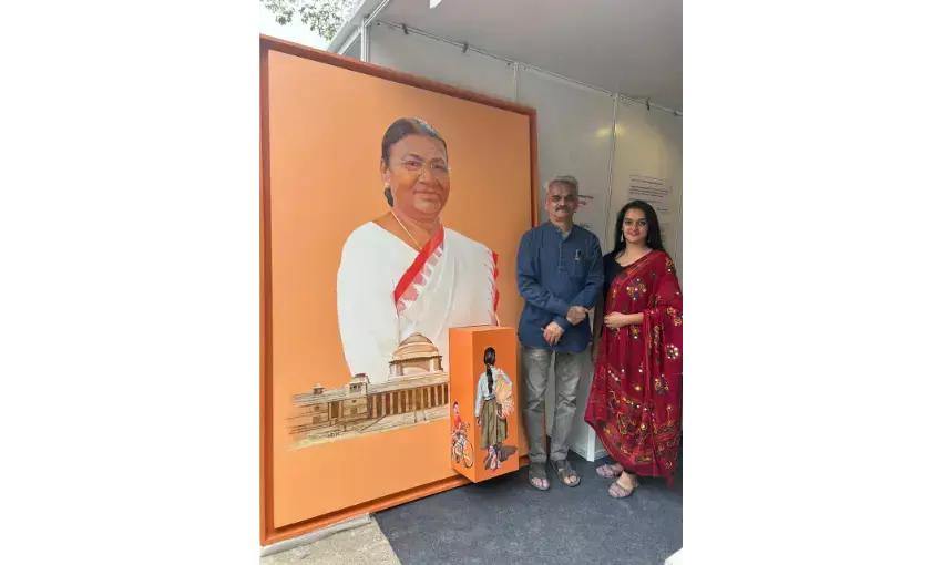 राष्ट्रपति भवन में लगी पुणे के चित्रकार की नई ऑडियो टेक्सटाइल पेंटिंग