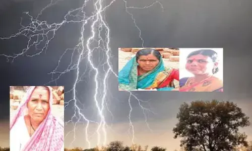 बीड के चकलांबा गांव के पास बिजली गिरने से तीन महिलाओं की मौत , एक घायल
