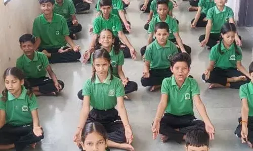 स्कोप पब्लिक हायर सेकेंडरी स्कूल मिसरोद भोपाल मे मना योग दिवस