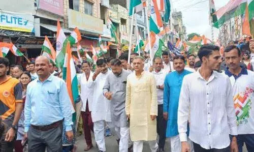 शुजालपुर में एक ही समय निकली दो तिरंगा यात्राएं, मंत्री परमार ने झंडा को बताया राष्ट्रीय  अभिमान का प्रतीक