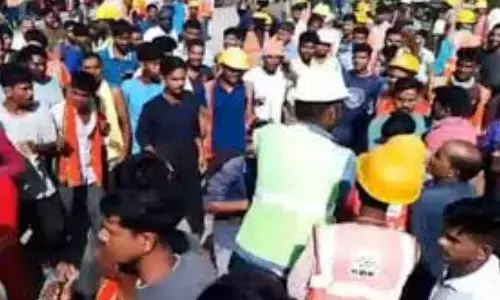 सीमेन्ट फैक्ट्री में पानी की टंकी फूटने से श्रमिक की मौत, आक्रोशित मजदूरों ने रोका काम