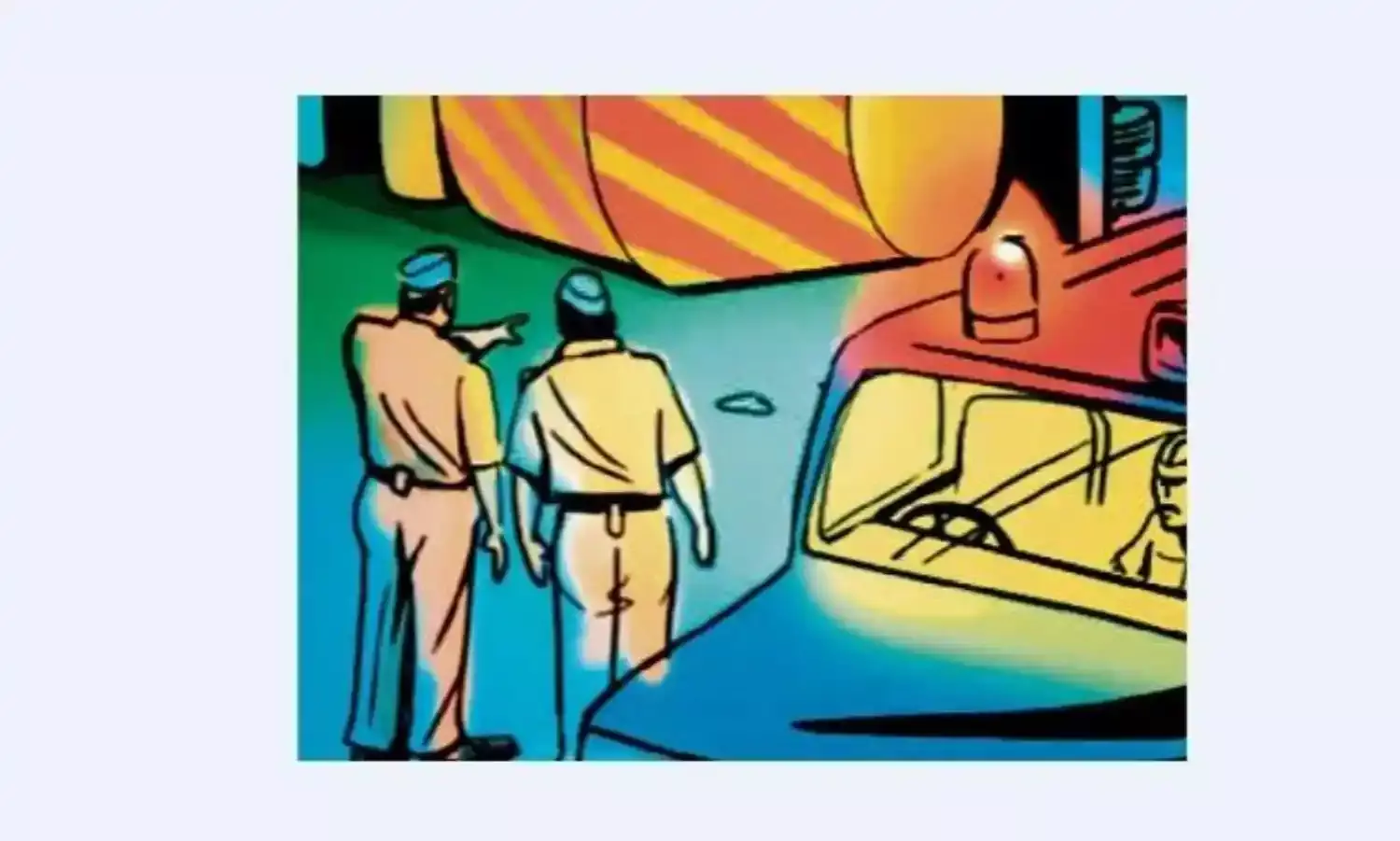 टायर फटने से तेज रफ्तार बस पलटी महिला की मौत, 10 यात्री हुए घायल