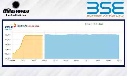 सेंसेक्स में 567 अंकों की गिरावट, निफ्टी 25,100 के आसपास खुला सेंसेक्स में 567 अंकों की गिरावट, निफ्टी 25,100 के आसपास खुला