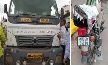 तेज रफ्तार टैंकर ने बाइक को मारी टक्कर, बीमार पत्नी की मौत पति की हालत गंभीर तेज रफ्तार टैंकर ने बाइक को मारी टक्कर, बीमार पत्नी की मौत पति की हालत गंभीर