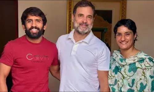 बजरंग पूनिया की बृजभूषण को खुली चुनौती, बोले - हिम्मत है तो विनेश के खिलाफ प्रचार करके दिखाएं